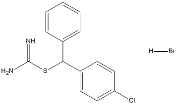 Molecular Structure of 90280-17-4 (Carbamimidothioic acid, (4-chlorophenyl)phenylmethyl ester,monohydrobromide)
